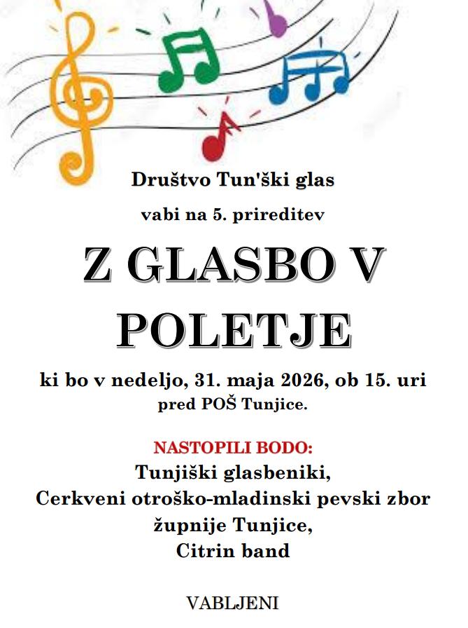 Plakat "Z glasbo v poletje"